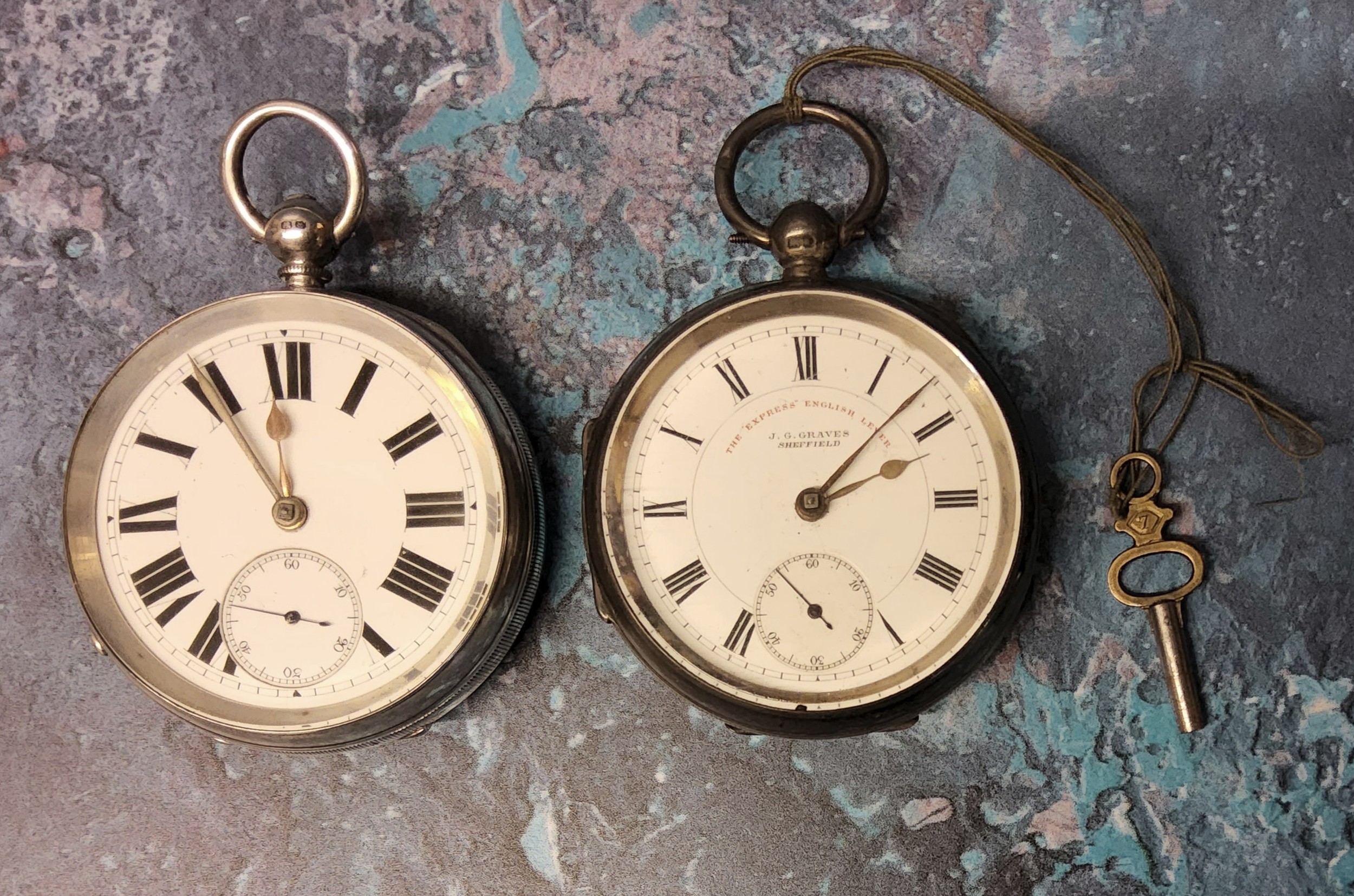 A Victorian silver open face lever movement pocket watch, the movement J G Graves, Sheffield, no.