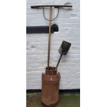 Salvage - milk churn and farming bygones including a hay rake, etc