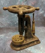 An early 20th century jeweller's ring stretcher / sizer, with brass fittings, working order.