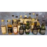 Scotch Whisky miniatures including Glen Turret 18yrs; another 10yrs; Glenfarcas 10yrs; Bowmore