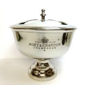 A large Moet Chandon centre piece ice bucket and champagne holder, the lift off cover with four