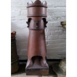 A substantial Norris patent Victorian salt glazed chimney pot