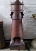 A substantial Norris patent Victorian salt glazed chimney pot