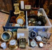 Horology  - Art Deco and later clocks including London Clock Company carriage clock; Timemaster,