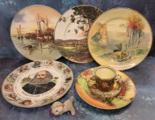 A Royal Doulton Series Ware Plate, Home Waters, D6434;  others, Shakespeare, TC1041;  others, D6307’