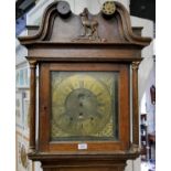 An 18th century mahogany longcase clock, the 31cm brass dial inscribed John Fletcher, Dewsbury,