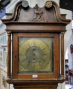 An 18th century mahogany longcase clock, the 31cm brass dial inscribed John Fletcher, Dewsbury,