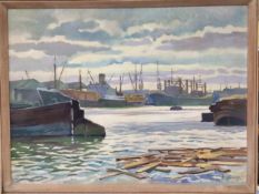 H**Fleury, 20th century, Impressionist, Harbour, signed, oil on board, 60cm x 80cm