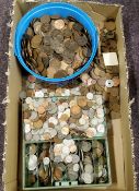 Numismatics - a large collection of 19th century and later British and mixed World coinage