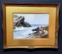 H. Wingate Stormy Seas  Gouache on board, framed 57cm x 46cm