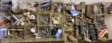 Screws tools pegs plane etc Please note this lot is located offsite and needs to be collected from