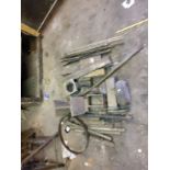 Sash window weights;  cast iron’  other metalware Please note this lot is located offsite and