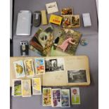 Matches, chrome lighter;  other lighters;  postcards;  photographs, World War II railways and