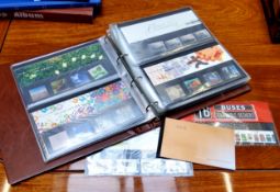 Philately - a Royal Mail Stamp collector's album of thirty + mint stamp presentation packs