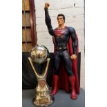 Film and TV memorabilia - a Jakks Pacific  large scale Superman, with cape,  76cm high;  A large