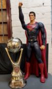 Film and TV memorabilia - a Jakks Pacific  large scale Superman, with cape,  76cm high;  A large