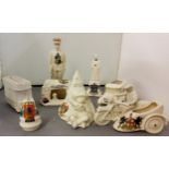 Crested Ware - Military - Soldier, standing, Mansfield crest;   Ambulance, Manchester crest;