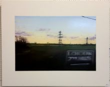 Contemporary English School 200 miles To London - Railway Window Scene Oil on canvas