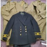 A British Army 1951 pattern Great Coat Dismounted trench coat, Size 8, made by Prices Tailors