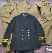 A British Army 1951 pattern Great Coat Dismounted trench coat, Size 8, made by Prices Tailors
