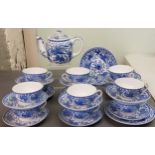 A Noritake tea service, for twelve, comprising teacups and saucers, teapot and two side plates, each