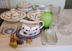 A pair of Royal Doulton York Town tureens and covers;  a similar gravy boat;  Losol Ware tureen;