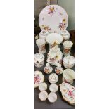 Royal Crown Derby Posies pattern ginger jars;  a similar cake plate;  preserve pots;  egg cups,