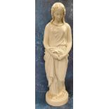 A Copeland Parian Ware figure, Maidenhood, after The Sculpture by Edgar G Papworth Jnr, Published