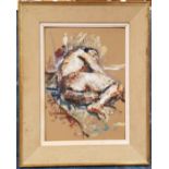 David Naylor (20th century), Sleep, signed, oil on board, 44cm x 31cm