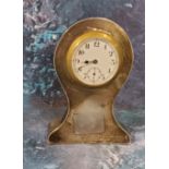 A miniature silver balloon clock, 9.75cm high, Shepherd and Saunders, Birmingham 1912