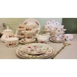 A Colclough tea service, for six, printed with roses, printed marks;  another, Queen Anne (2)