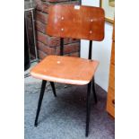 20th Century Design -  a Dutch pagwood stacking chair,  designed by Galvanitas