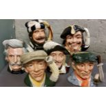 A Royal Doulton character jug, The Busker, printed marks, D6775;  others, Little Mester Museum
