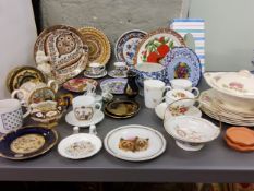 A Regency part dinner service;  decorative plates;  commemorative ware;  etc