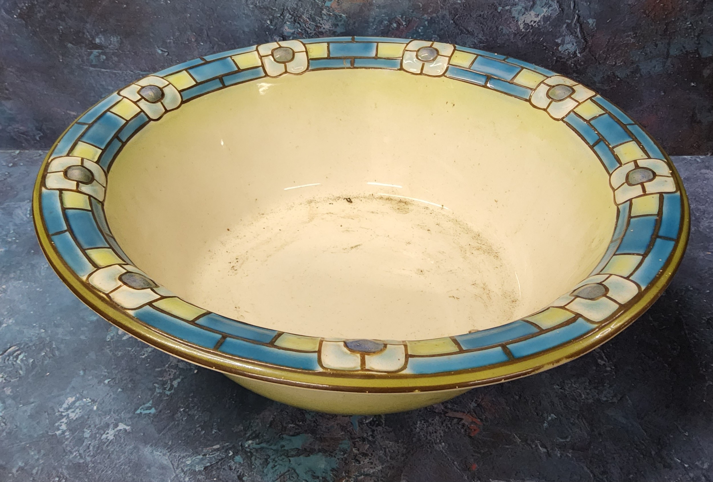 The Ecla Toilet wash bowl, in the manner of Minton Secessionist, 44cm diam, c.1900;  Past Times - Image 2 of 3