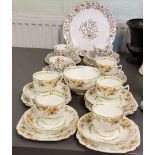 A Copeland Spode Summer Blossom part tea service, for four, printed marks;  another, Standard China