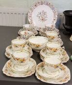 A Copeland Spode Summer Blossom part tea service, for four, printed marks;  another, Standard China