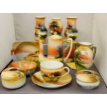 Noritake Ceramics - coffee pot, vases, dressing table pots and covers, trinket dishes, etc, each