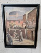Mary Beresford Williams (1931 2003), Back Streets, Behind the Glass House, signed to verso, 34.5cm x