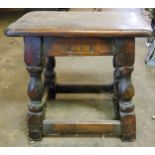 A mid 20th century stool, in 18th century joint stool style Please note this lot is located
