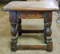 A mid 20th century stool, in 18th century joint stool style Please note this lot is located