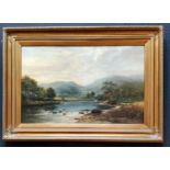 A. Morton (20th Century English School) Quiet Scottish Glen Large oil on canvas, framed  89cm x 64cm