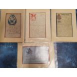 American Civil War Ephemera - four interesting sheets, dated 1862 (4)