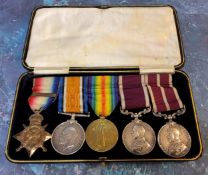 Militaria- Five medals awarded to Sjt. H. Froggat, Gordon Highlanders (8734 Sjt. H. Froggatt 1/