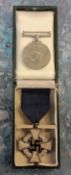 A WWII Second World War Third Reich German Nazi 25 Year Service medal with ribbon and original