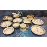 Ceramics - a Derby Imari boat shaped  a Newhall saucer dish, c.1795;  a Salopoian fluted tea bowl,