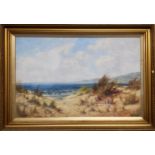 L Richards Sand Dunes oil on canvas signed, framed, 39.5 x 60cms