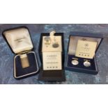 A pair of silver cufflinks, oversized hallmarks, Ron Carr, Sheffield, 2008 14.8g gross, original