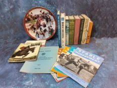 A Danbury Mint collectors plate, Red Rum, Three Times Grand National Winner;  Equestrian books, Car,