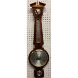 An Victorian style Comitti of London, walnut & mahogany banjo barometer, NOS in original packaging